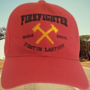Firefighter Cap Truckers Baseball Cap Red Hunting Fish Sports Hat